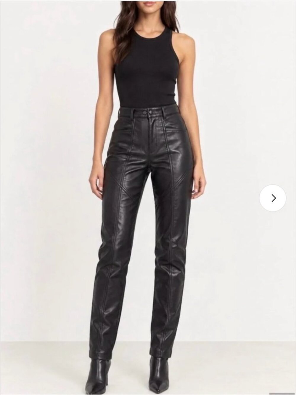 Aritzia Wilfred Rebel Vegan Black Leather Pants Size 2